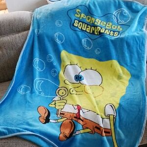 New SpongeBob SquarePants Blue Blanket